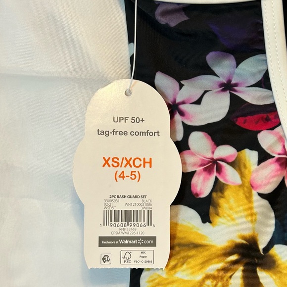 NWT Girls One Piece Swimsuit w/ Matching Jacket- Sz 4/5 - Picture 6 of 10